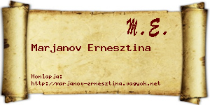 Marjanov Ernesztina névjegykártya
